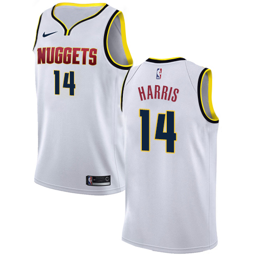 Denver Nuggets #14 Gary Harris White Swingman Association Edition Jersey Mens