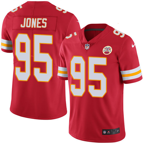Chiefs #95 Chris Jones Red Team Color Youth Stitched Vapor Untouchable Limited Jersey