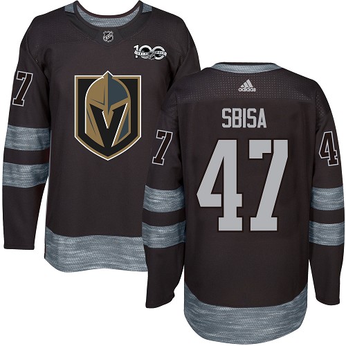 Adidas Golden Vegas Golden Knights #47 Luca Sbisa Black 1917-2017 100th Anniversary Stitched Jersey Men's