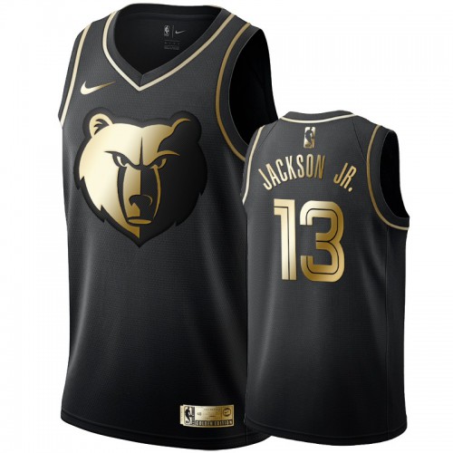 Memphis Grizzlies #13 Jaren Jackson Jr. Mens Black Golden Edition Swingman Jersey Mens