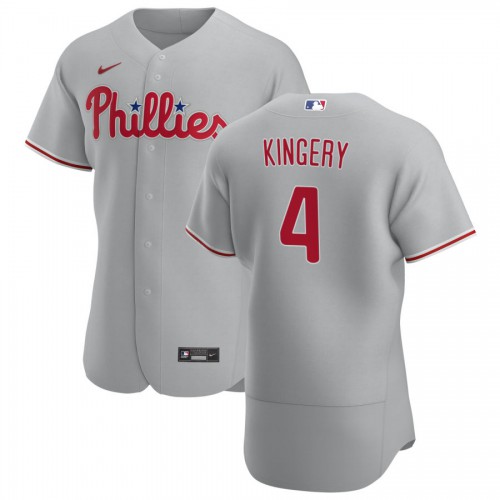 Philadelphia Philadelphia Phillies #4 Scott Kingery Men's Gray Road 2020 Authentic Player Jersey Men's