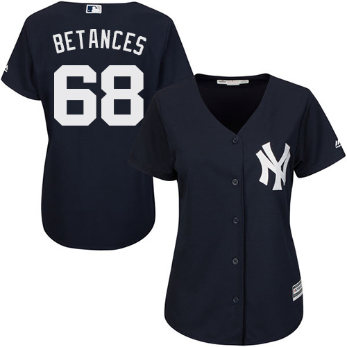 New York Yankees #68 Dellin Betances Navy Blue Alternate Women's Stitched Jersey Womens