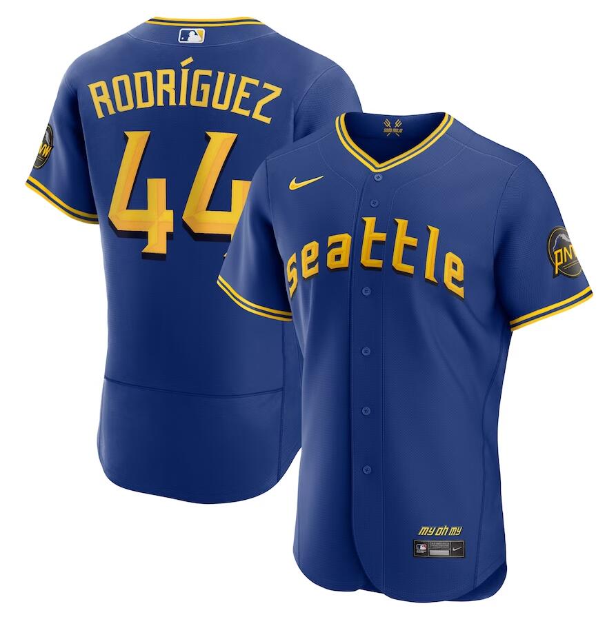 Seattle Mariners #44 Julio Rodriguez Men's Royal 2023 City Connect Authentic Player Jersey