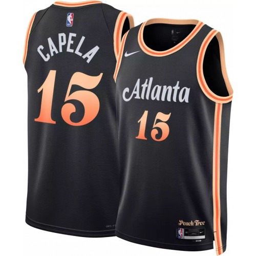 Atlanta Atlanta Hawks #15 Clint Capela Unisex Black 2022-23 Swingman Jersey - City Edition Mens