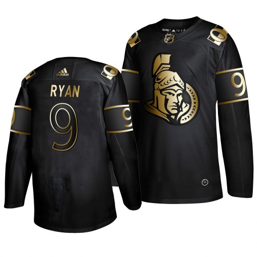 Adidas Ottawa Senators #9 Bobby Ryan Men's 2019 Black Golden Edition Authentic Stitched Jersey Men's