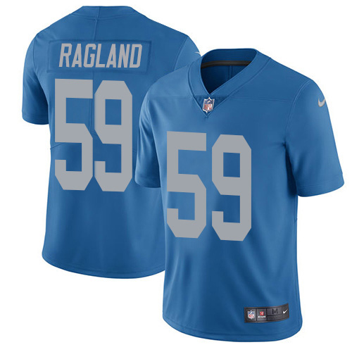 Detroit Lions #59 Reggie Ragland Blue Throwback Youth Stitched Vapor Untouchable Limited Jersey Youth