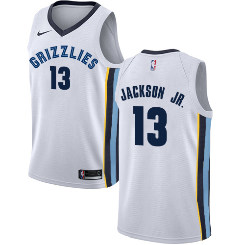 Memphis Grizzlies #13 Jaren Jackson Jr. White Swingman Association Edition Jersey Mens