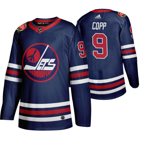 Winnipeg Winnipeg Jets #9 Andrew Copp Men's 2019-20 Heritage Classic Wha Navy Stitched Jersey Men's
