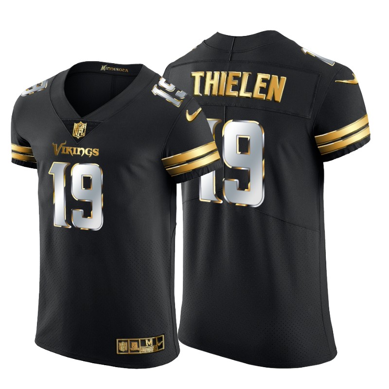 Minnesota Vikings #19 Adam Thielen Men's Black Edition Vapor Untouchable Elite Jersey