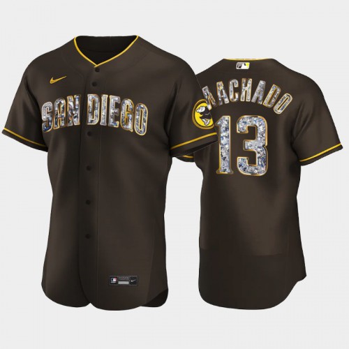 San Diego San Diego Padres #13 Manny Machado Men's Diamond Edition Jersey - Brown Men's
