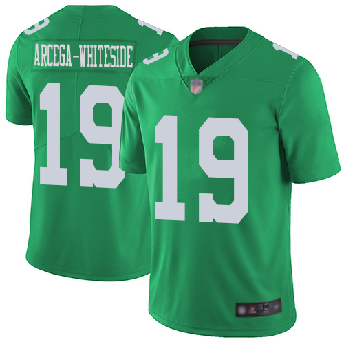 Philadelphia Eagles #19 JJ Arcega-Whiteside Green Men's Stitched Limited Rush Jersey Men's