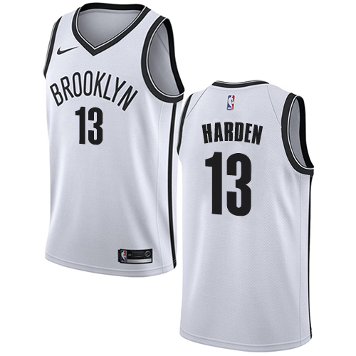 Brooklyn Nets #13 James Harden White Womens Swingman Association Edition Jersey Womens