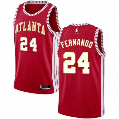 Atlanta Hawks #24 Bruno Fernando Red Swingman Statement Edition Jersey Mens