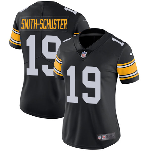 Pittsburgh Steelers #19 JuJu Smith-Schuster Black Alternate Women's Stitched Vapor Untouchable Limited Jersey Womens