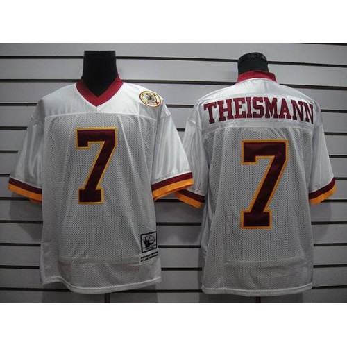 Mitchell and Ness Washington Commanders #7 Joe Theismann White With 50TH Anniversary Stitched Jersey Men's