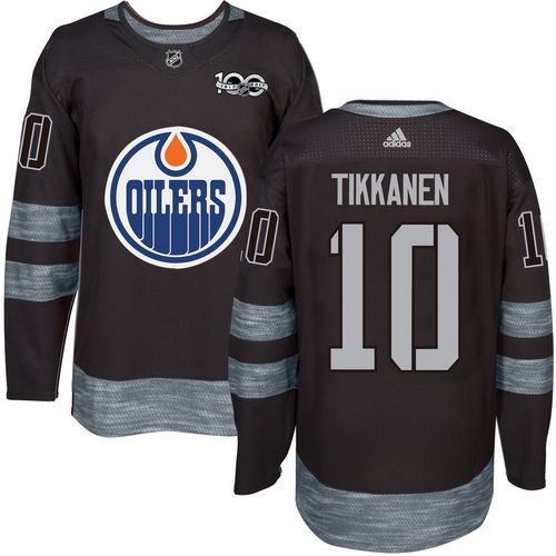 Adidas Edmonton Oilers #10 Esa Tikkanen Black 1917-2017 100th Anniversary Stitched Jersey Men's