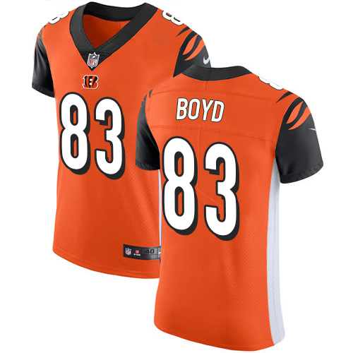 Bengals #83 Tyler Boyd Orange Alternate Men's Stitched Vapor Untouchable Elite Jersey