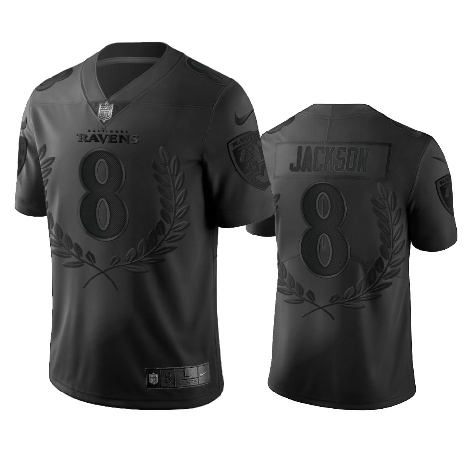 Baltimore Ravens #8 Lamar Jackson Men's Black MVP Limited Edition Jersey