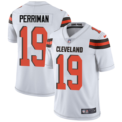 Browns #19 Breshad Perriman White Men's Stitched Vapor Untouchable Limited Jersey