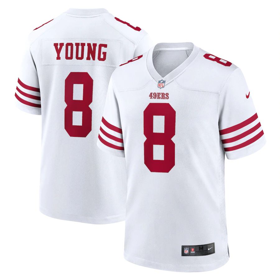 San Francisco 49ers #8 Steve Young Men's 2022 Player Game Jersey - White