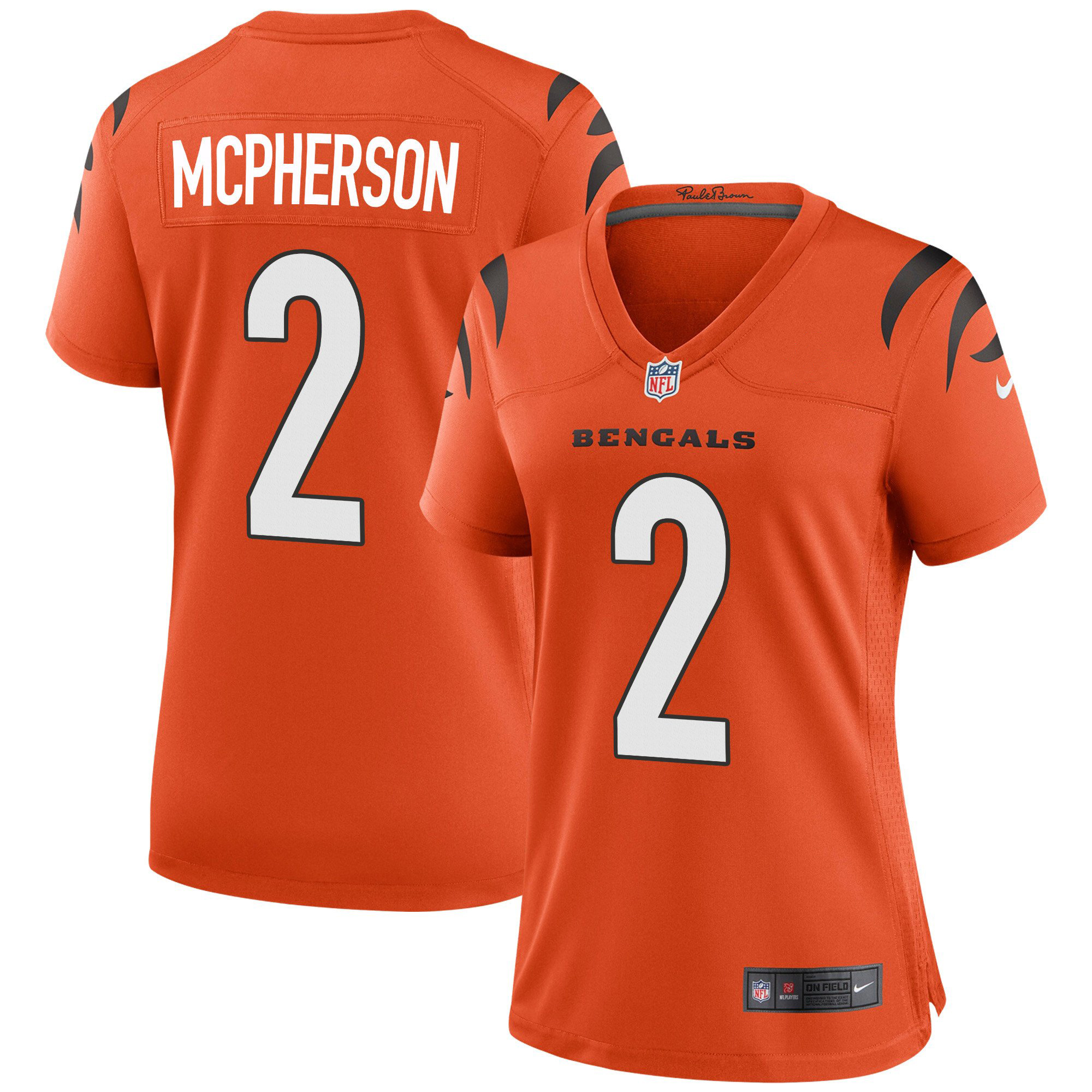 Cincinnati Bengals #2 Evan McPherson Orange Women's Game Jersey