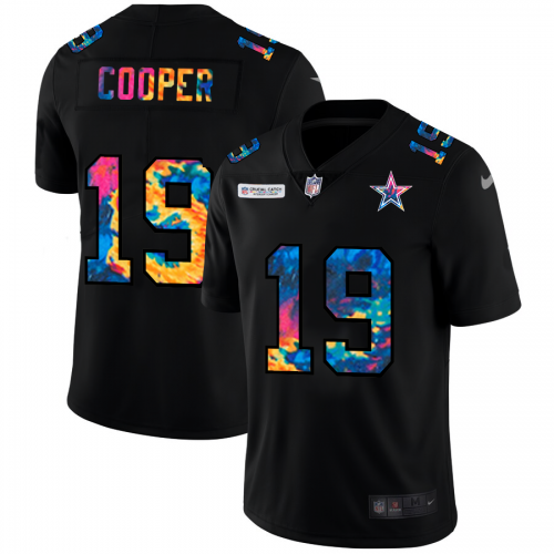 Dallas Dallas Cowboys #19 Amari Cooper Men's Multi-Color Black 2020 Crucial Catch Vapor Untouchable Limited Jersey Men's