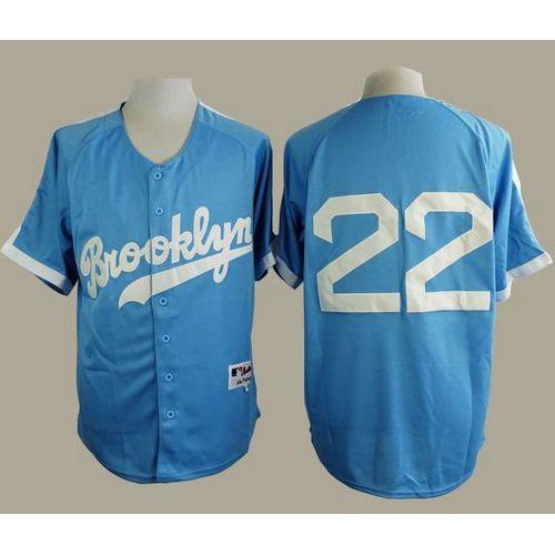 Los Angeles Dodgers #22 Clayton Kershaw Light Blue Cooperstown Stitched Jersey Men's