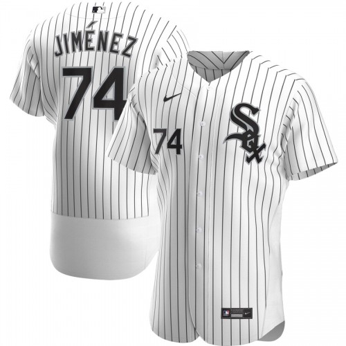 Chicago Chicago White Sox #74 Eloy Jimenez Men's White Home 2020 Authentic Player Jersey Men's