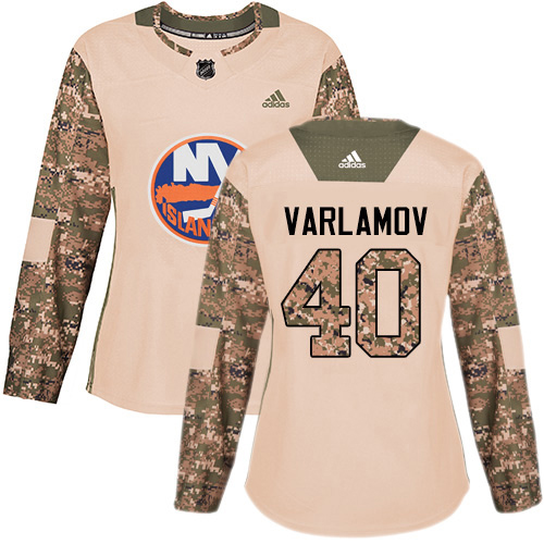 Adidas New York Islanders #40 Semyon Varlamov Camo Authentic 2017 Veterans Day Women's Stitched Jersey Womens