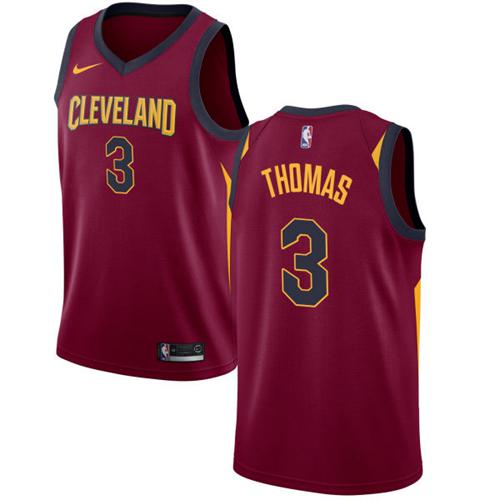 Cleveland Cavaliers #3 Isaiah Thomas Red Swingman Icon Edition Jersey Mens