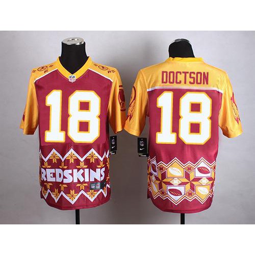 Washington Commanders #18 Josh Doctson Burgundy Red Men's Stitched Elite Noble Fashion Jersey Men's