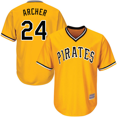 Pittsburgh Pirates #24 Chris Archer Gold Cool Base Stitched Youth Jersey Youth