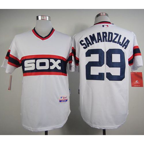 Chicago White Sox #29 Jeff Samardzija White Alternate Home Cool Base Stitched Jersey Men's