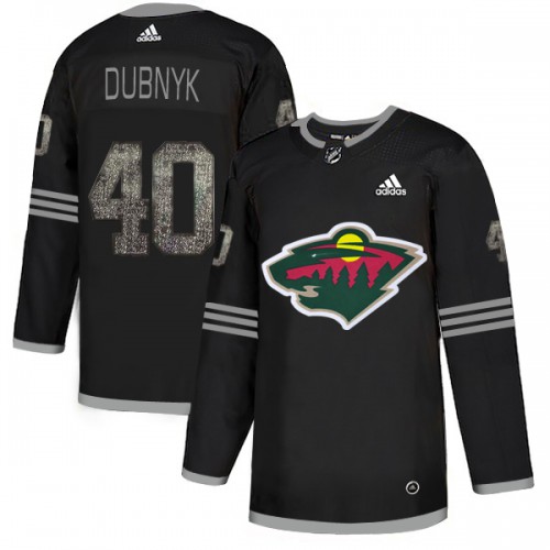 Adidas Minnesota Wild #40 Devan Dubnyk Black Authentic Classic Stitched Jersey Men's