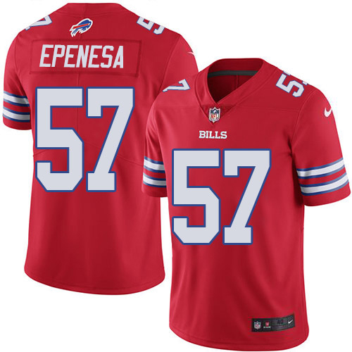 Buffalo Bills #57 A.J. Epenesas Red Men's Stitched Limited Rush Jersey Men's