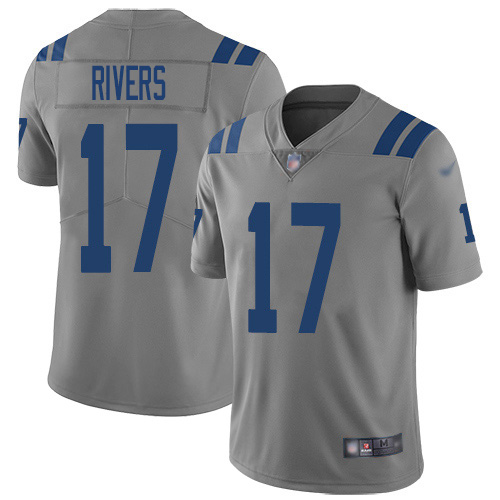 Indianapolis Colts #17 Philip Rivers Gray Youth Stitched Limited Inverted Legend Jersey Youth
