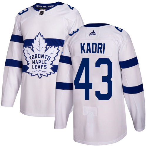 Adidas Maple Toronto Maple Leafs #43 Nazem Kadri White Authentic 2018 Stadium Series Stitched Jersey Men's