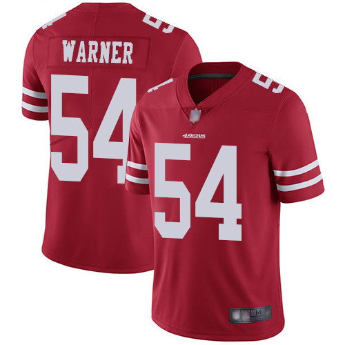 49ers #54 Fred Warner Red Team Color Men's Stitched Vapor Untouchable Limited Jersey
