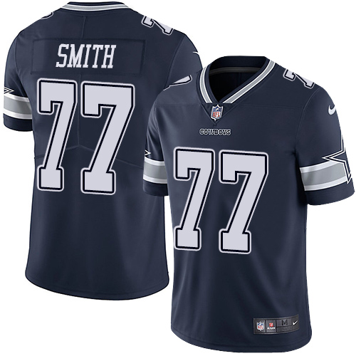 Dallas Cowboys #77 Tyron Smith Navy Blue Team Color Youth Stitched Vapor Untouchable Limited Jersey Youth