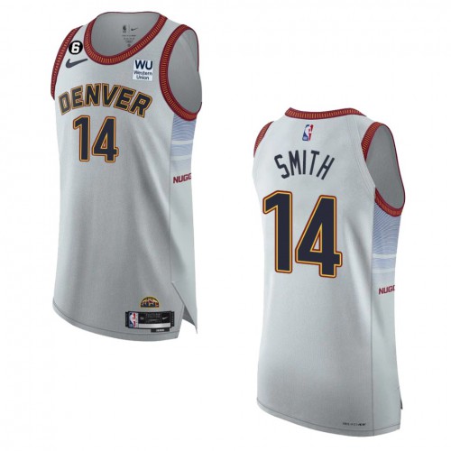 Denver Denver Nuggets #14 Ish Smith Silver 2022-23 Authentic Jersey - City Edition Mens