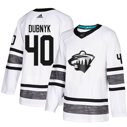Adidas Minnesota Wild #40 Devan Dubnyk White Authentic 2019 All-Star Stitched Youth Jersey Youth