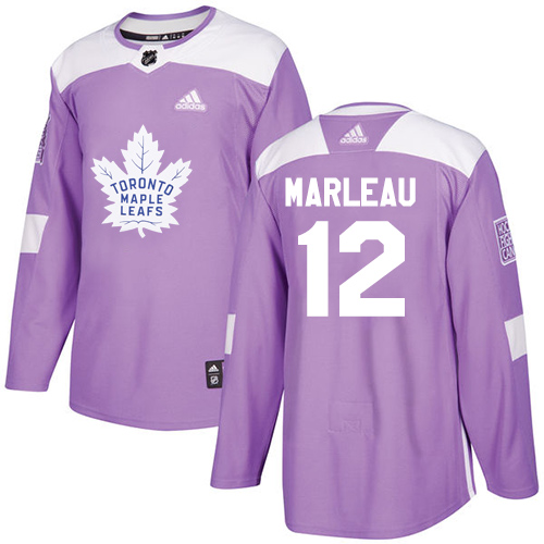 Adidas Maple Toronto Maple Leafs #12 Patrick Marleau Purple Authentic Fights Cancer Stitched Youth Jersey Youth