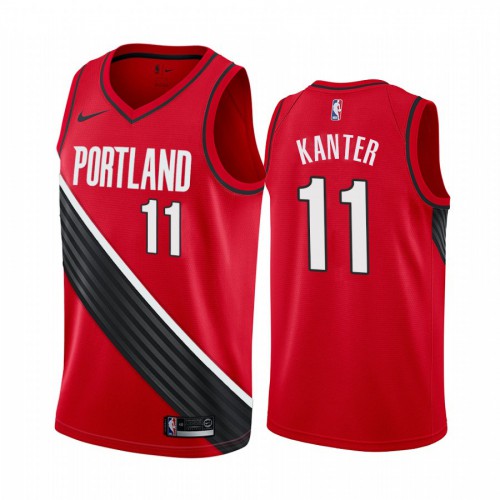 Portland Trail Blazers #11 Enes Kanter Red Swingman Statement Edition 2019/2020 Jersey Mens