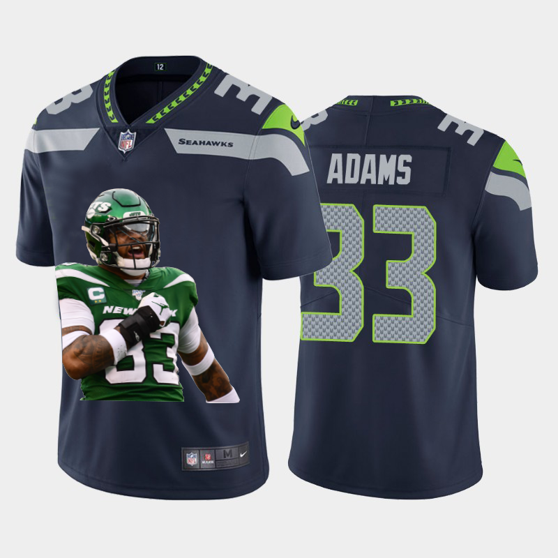Seattle Seahawks #33 Jamal Adams Team Hero Vapor Limited 100 Jersey Navy