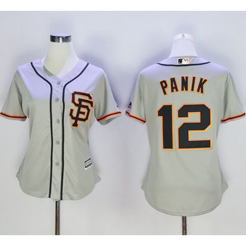 San Francisco Giants #12 Joe Panik Grey Road 2 Women's Stitched Jersey Womens