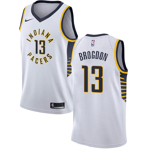 Indiana Pacers #13 Malcolm Brogdon White Swingman Association Edition Jersey Mens