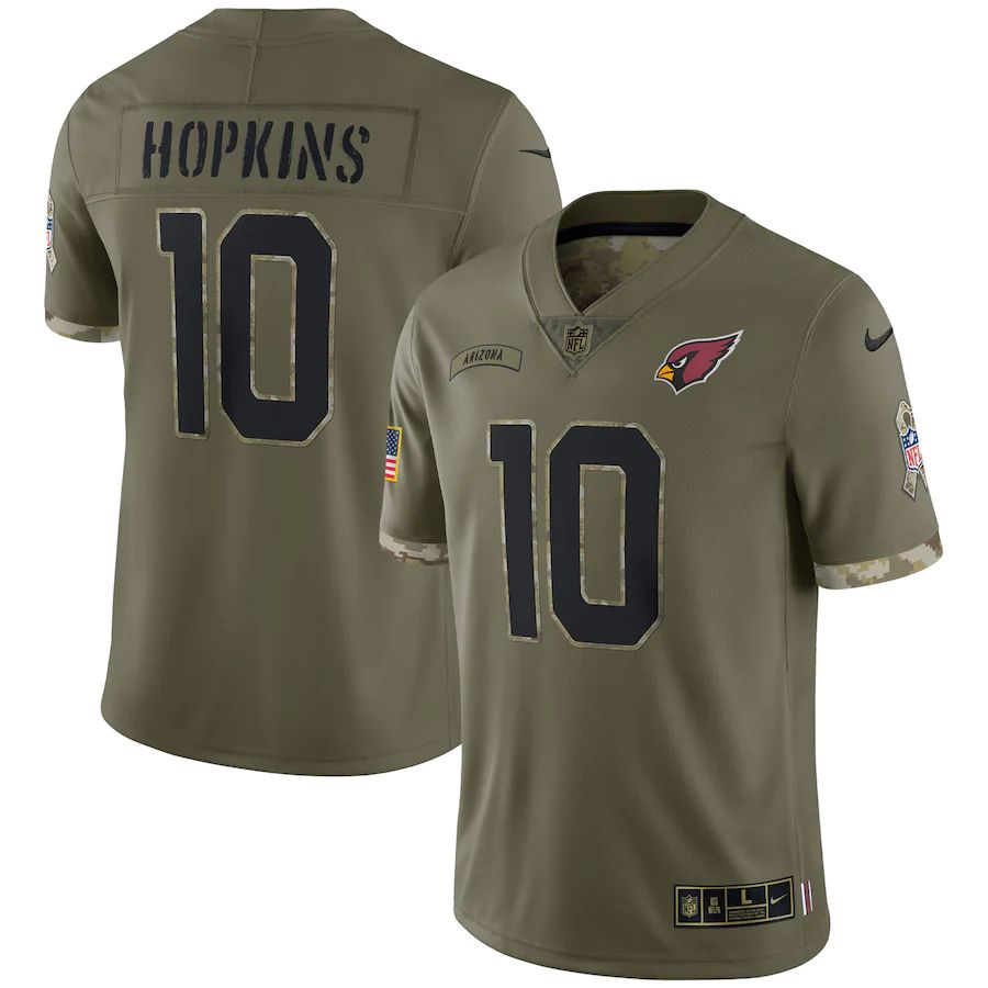 Arizona Cardinals #10 Deandre Hopkins Men's 2022 Salute To Service Limited Jersey - Olive