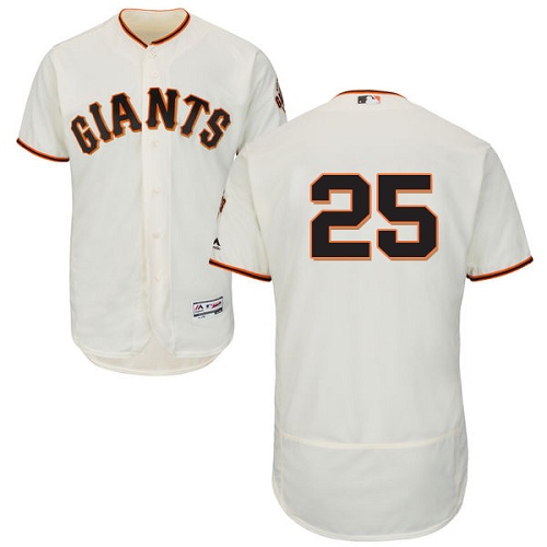 San Francisco Giants #25 Barry Bonds Cream Flexbase Authentic Collection Stitched Jersey Men's