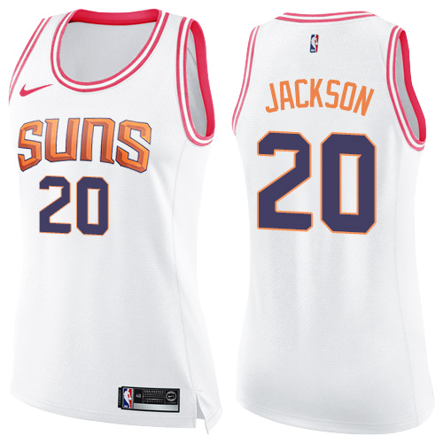 Phoenix Suns #20 Josh Jackson White/Pink Womens Swingman Fashion Jersey Womens