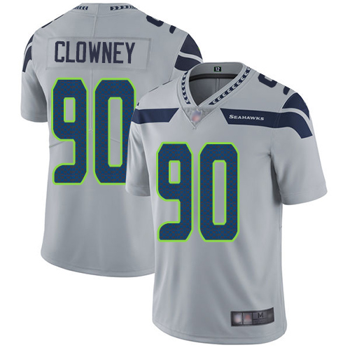 Seattle Seahawks #90 Jadeveon Clowney Grey Alternate Men's Stitched Vapor Untouchable Limited Jersey Men's
